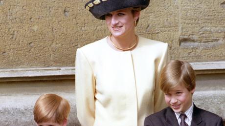 Prinzessin Diana mit Harry und William (rechts) im Jahr 1992.