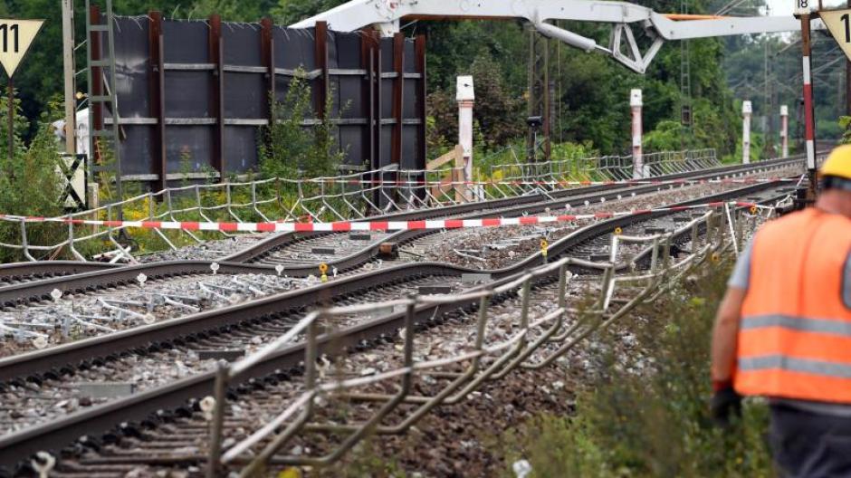 Bahn Rheintalbahn bereits am 2. Oktober wieder frei
