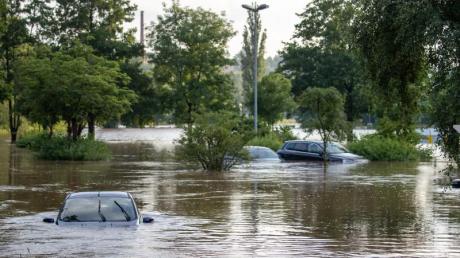 Starkregen  hatte die Aisch in Lisa Badums Heimat Franken über die Ufer treten lassen.  