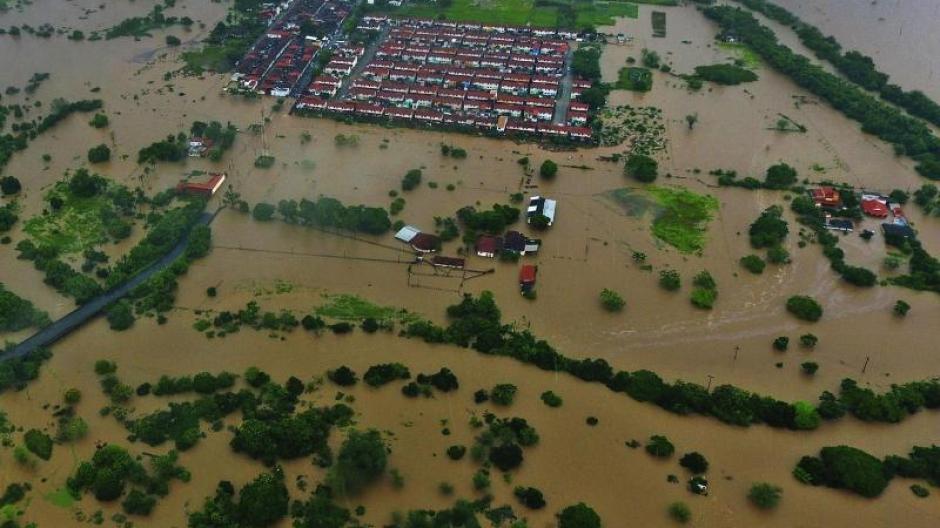 Luftaufnahme der Überschwemmungen im brasilianischen Bundesstaat Bahia.