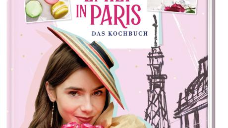Buchcover «Emily in Paris - Das Kochbuch» von Kim Laidlaw. Es erscheint am 03.12.2022 zum Start der dritten Staffel der Netflix-Serie «Emily in Paris» und enthält Rezepte von Klassikern der französischen Küche.
