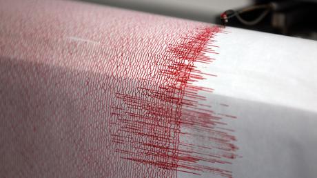 Seismograph einer Erdbebenwarte. (Symbolbild)