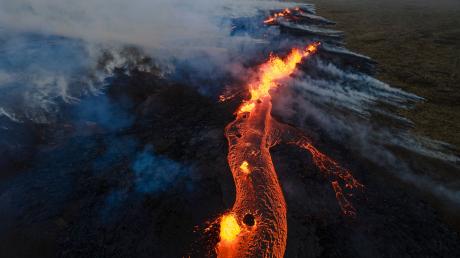 Im Juli war auf Island ein Vulkan ausgebrochen.