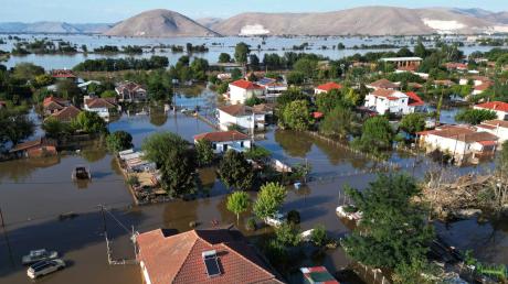 Erst vor Kurzem sorgte ein Unwetter für starke Überschwemmungen in Griechenland, wie hier in der Stadt Palamas in Thessalien. 