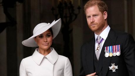 Weniger Schutz: Prinz Harry und seine Frau Meghan Markle werden bei Reisen in das Vereinige Königreich deutlich weniger Polizeischutz bekommen als früher üblich.
