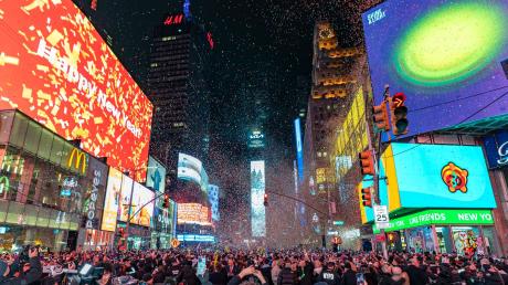 Silvesterfeier am Times Square in New York.