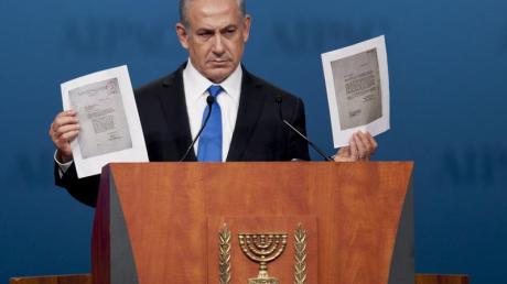 Israels Ministerpräsident Netanjahu vor der  AIPAC: «Wenn es um das Überleben Israels geht, müssen wir stets Herr unseres Schicksals bleiben». Foto: Pete Marovich dpa
