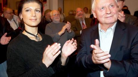 Keine künftige Linke-Doppelspitze: Sahra Wagenknecht und Oskar Lafontaine. Foto: Oliver Dietze/Archiv dpa