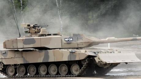 Begehrtes Exportgut: Ein Kampfpanzer Leopard 2 A7+ der Firma KMW.