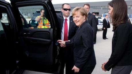 Kanzlerin Merkel ist zu einem Kurzbesuch in die USA gereist.