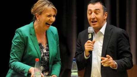 Ob den Parteichefs Simone Peter und Cem Özdemir das Lachen bald vergeht? Bei den Grünen hat der innerparteiliche Wahlkampf begonnen. 