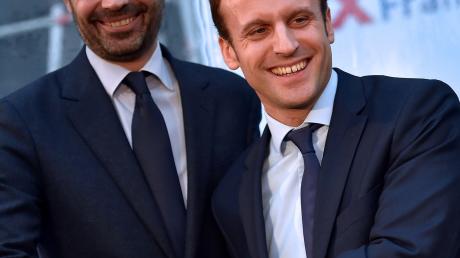 Staatspräsident Macron (r.) und sein neuer Premier Edouard Philippe.