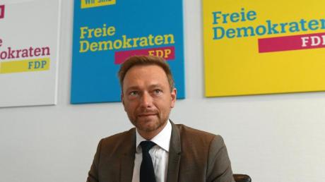 Christian Lindner, Bundesvorsitzender und Spitzenkandidat der FDP, im Hans-Dietrich-Genscher-Haus in Berlin.