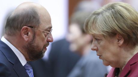 Martin Schulz und Angela Merkel sprechen ab morgen über eine Neuauflage der Großen Koalition.