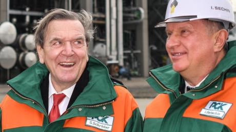 Auf die Sanktionsliste? Aufsichtsrat Schröder und Rosneft-Chef Setschin stehen in der Kritik. 