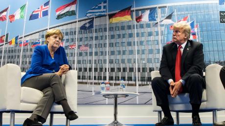 So sehen Partner aus: Angela Merkel und Donald Trump werden in diesem Leben womöglich keine gemeinsame Wellenlänge mehr finden. 