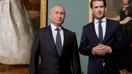 Präsident Putin, Kanzler Kurz: harsche Reaktion aus Wien.  	