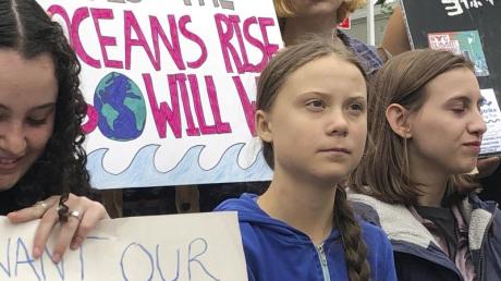 Greta Thunberg vergangene Woche bei einer Demonstration vor den Vereinten Nationen in New York.