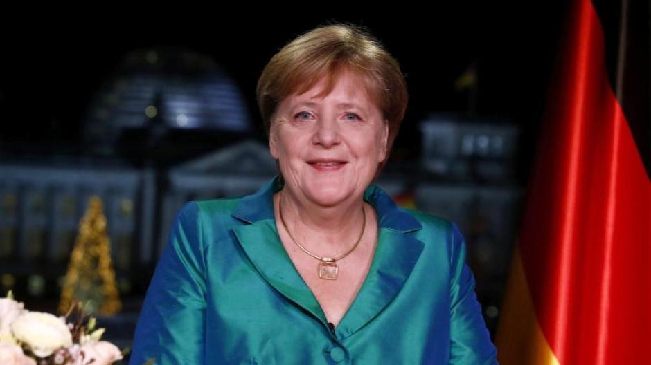 Bundeskanzlerin Angela Merkel bei ihrer Neujahrsansprache im Jahr 2019.
