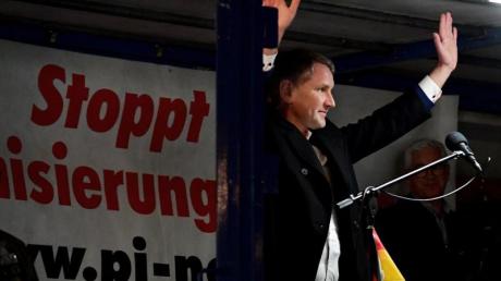 Er markiert den rechten Rand der Partei: Björn Höcke, AfD-Fraktionschef in Thüringen, bei einer Demonstration des islam- und ausländerfeindlichen Bündnisses Pegida.