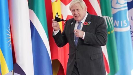 Boris Johnson, Premierminister von Großbritannien, trifft im Konferenzzentrum La Nuvola zum G20-Gipfel ein.