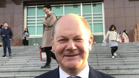 Der damalige Bundesfinanzminister Olaf Scholz in Peking.
