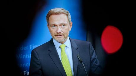 Finanzminister Christian Lindner (FDP) bei einer Pressekonferenz in Berlin.