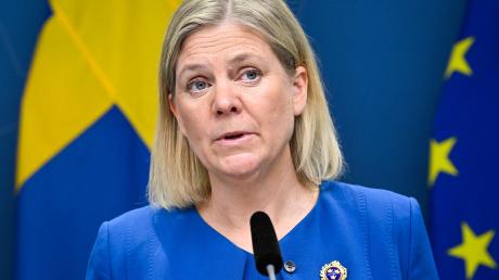 Magdalena Andersson, Ministerpräsidentin von Schweden. Die schwedische Regierung hat beschlossen, einen Antrag auf Nato-Mitgliedschaft zu stellen.