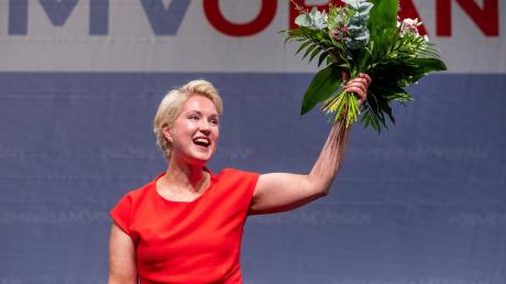 Manuela Schwesig bleibt an der Spitze der SPD in Mecklenburg-Vorpommern.