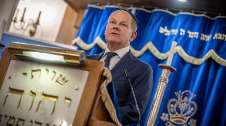 Kanzler Scholz hat am Sonntag bei der Veranstaltung zum 25-jährigen Bestehen des Freundeskreises Yad Vashem gesprochen.