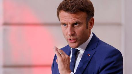 Der französische Präsident Emmanuel Macron bei einer Ansprache in Paris.