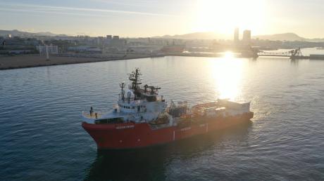 Das Seenotrettungsschiff «Ocean Viking» im Hafen von Marseille.