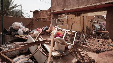 Ein zerstörtes Haus in der sudanesischen Hauptstadt Khartum.