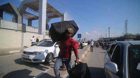 Am Grenzübergang Rafah im südlichen Gazastreifen.