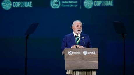 Brasiliens Präsident Luiz Inácio Lula da Silva spricht beim UN-Klimagipfel. Nächste Woche wird er in Berlin sein.