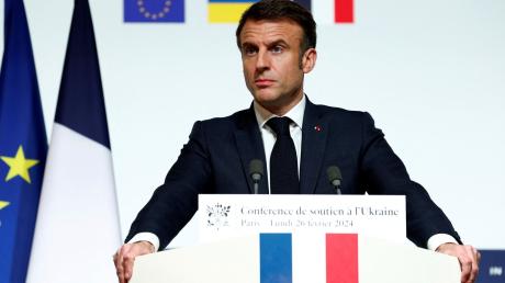 «Wir werden alles tun, was nötig ist, damit Russland diesen Krieg nicht gewinnen kann»: Frankreichs Präsident Emmanuel Macron.