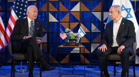 US-Präsident Joe Biden (l.) und Israels Premier bei einem Treffen in Tel Aviv im Oktober vergangenen Jahres.