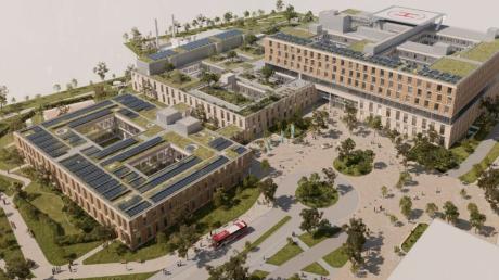 So könnte der Neubau des Memminger Klinikums einmal aussehen. Im Plenum des Memminger Stadtrats kam das Vorhaben nun einen entscheidenden Schritt voran.