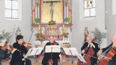 In der Münsterer Kirche St. Benedikt und Vitus gab das „Collegium Musicum Vesperbild“ unter der Leitung von Dr. Josef Seidl (Mitte) ein Benefizkonzert für die Beschaffung einer Kirchenorgel. 
