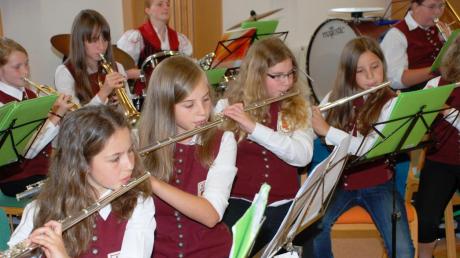 Auch die vereinseigene Jugendkapelle wirkte beim Schülerkonzert des Musikvereins Walkertshofen am Sonntag, 21. Juli mit. 
