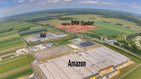 Zu Amazon, Lidl und Aldi  kommt nun auch ein Ligistikzentrum von BMW aufs Lechfeld .  Bild: Ulrich Wagner 