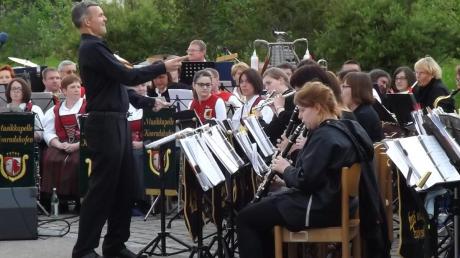 Die Union Brass Band unter der Leitung von Dirigent Ralf Hansen zeigte in Konradshofen ihr musikalisches Können. 	