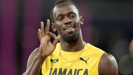 Hat offenbar eine Karriere als Fußballer im Blick: Weltrekord-Sprinter Usain Bolt.