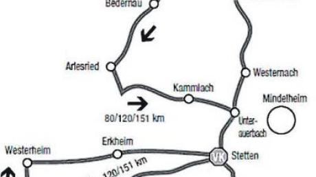 Der Streckenplan für die Radtourenfahrten des RSV Thannhausen.