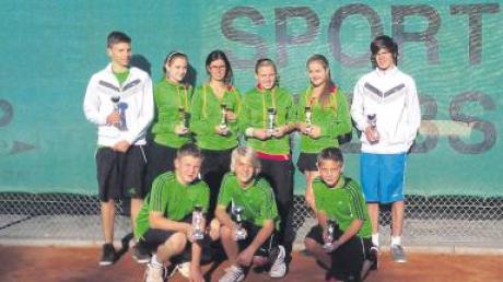 Die Sieger und Platzierten bei den Jugend-Vereinsmeisterschaften des TSV Zusmarshausen. 