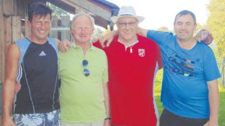 Sie sind Vereinsmeister: Christian Kernle, Josef Theifler, Hans Hamberger und Martin Kurz (von links).   
