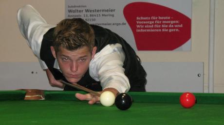 Gab sein Debüt in der Kissinger Snooker-Bundesliga-Mannschaft: Der 19 Jahre alte Dominik Woltmann.   