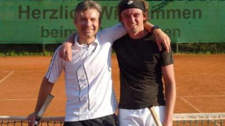 Ein spannendes Match lieferten sich Thomas Gabriel (links) und Holger Fitzthum beim Meitinger Turnier. 
r