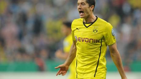 Robert Lewandowski steht derzeit noch bei Borussia Dortmund unter Vertrag. Ab der nächsten Saison dann aber beim FC Bayern.