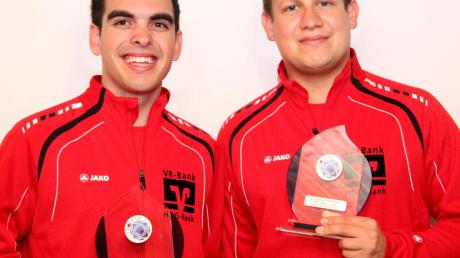 Markus Schwab (link) und Sebastian Rottbacher vom TSV Gersthofen gewannen in Stuttgart überraschend den deutschen Meistertitel der Jugend. 
